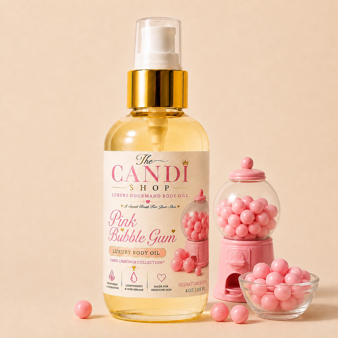 Pink Bubble Gum Fruity Gourmand Body Oil
