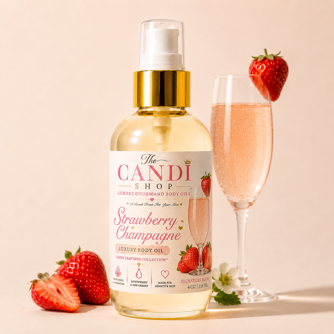 Strawberry Champagne Fruity Body Oil